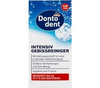 Donto Dent Denture Cleaner Tabs 128 Pieces Intensive Cleaner for All Dentures