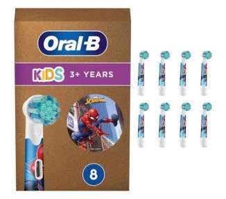 Oral-B Kids Electric Toothbrush Head Featuring Disney Spiderman 8 count