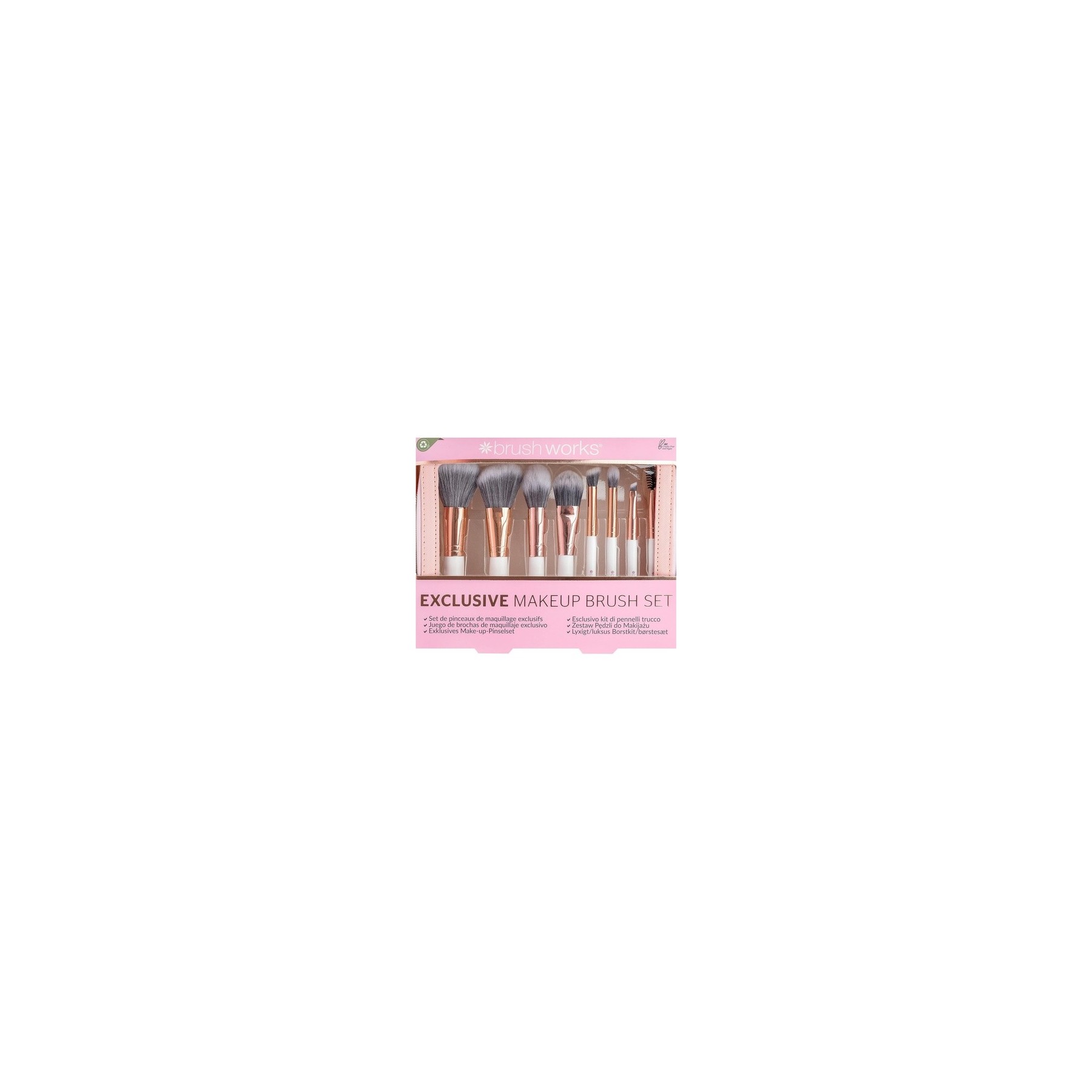 Brushworks Exclusive Makeup Brush Set Pink