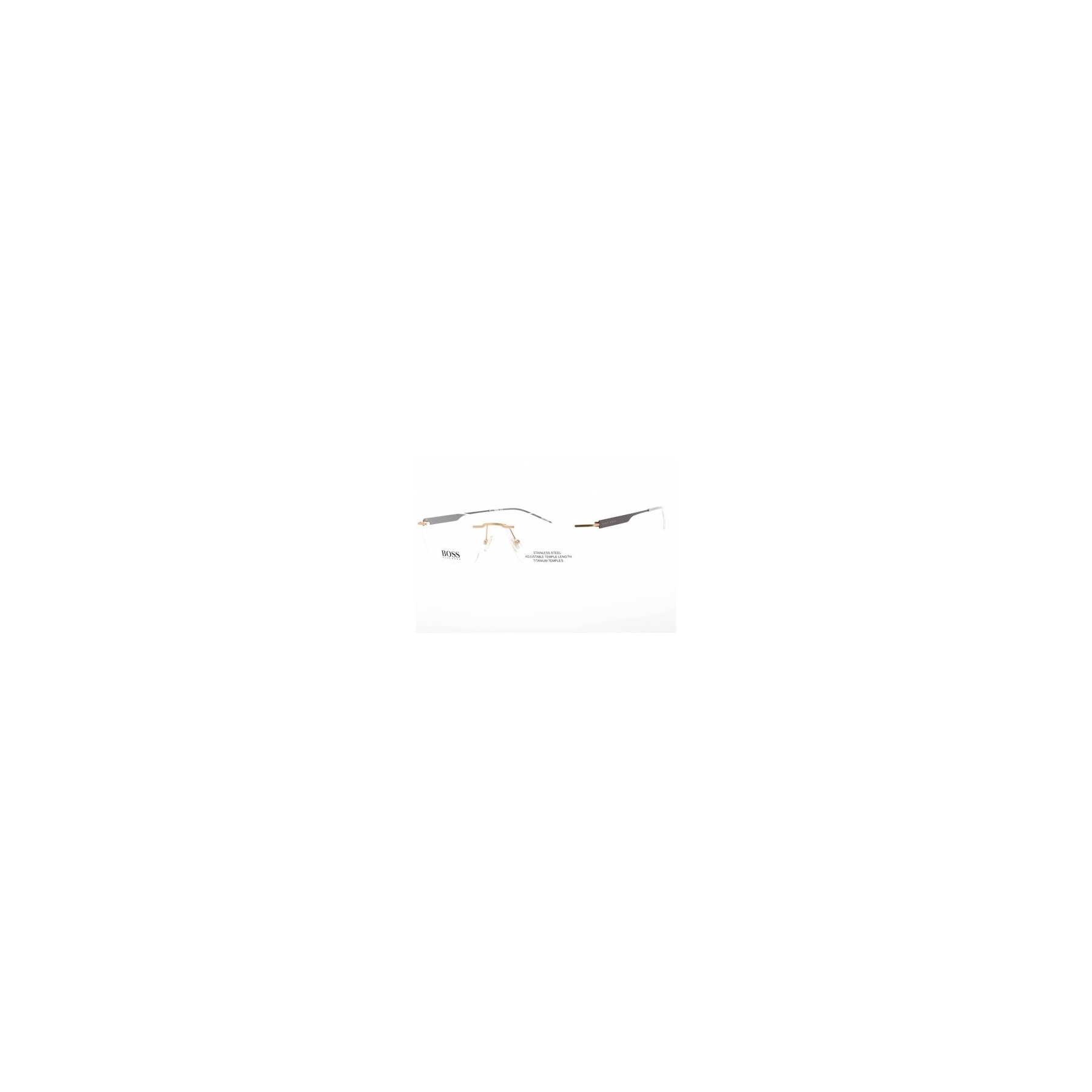 Hugo Boss Men's Glasses Matte Gold Rectangular Frame BOSS 1265/A 0AOZ 00