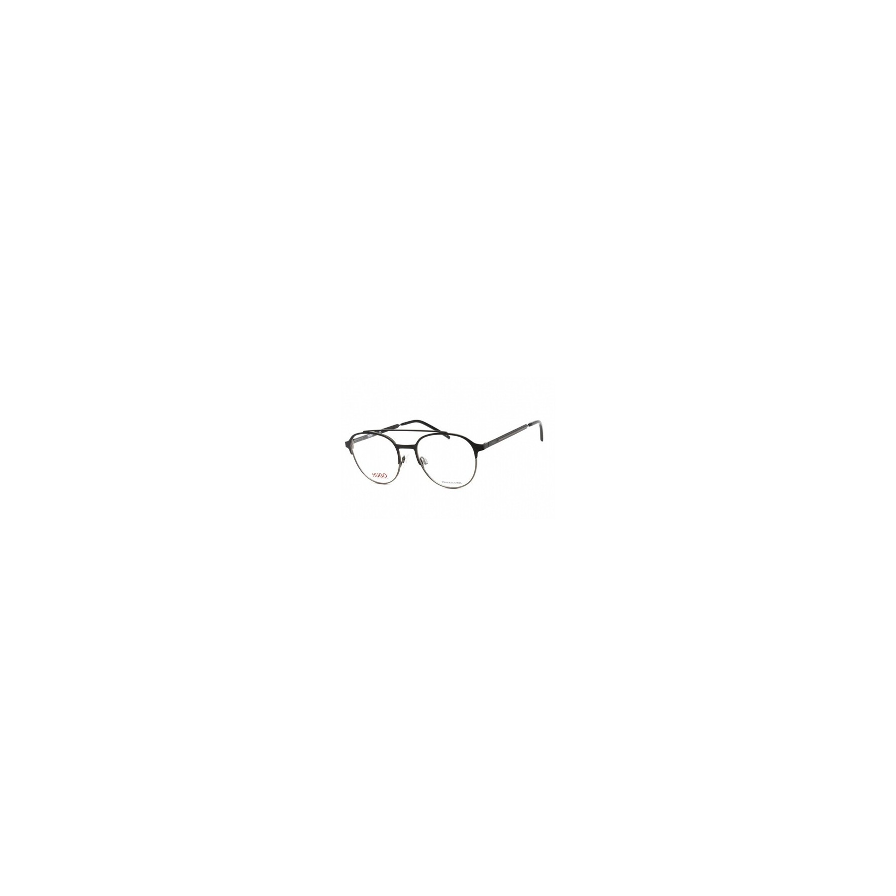 Hugo Men's Black Ruthenium Stainless Steel Aviator Eyeglasses HG 1156 0RZZ 00