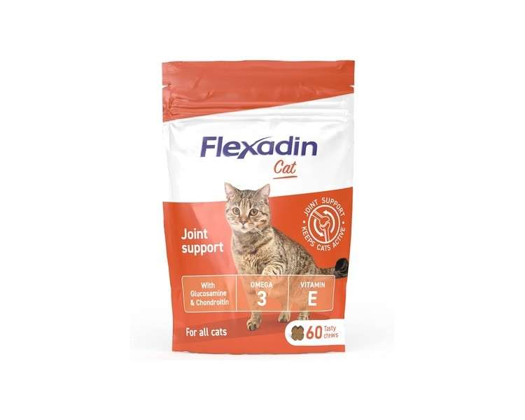 Flexadin Joint Care for Cats Joint Supplement Chews Aids Mobility and Flexibility 60 Chews