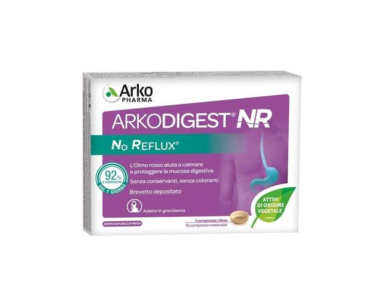 Arkopharma Arkodigest NR No Reflux Food Supplement 16 Tablets