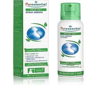 Puressentiel Resp OK Air Spray 200ml Soothe the Airways Winter Ailments Blocked or Runny Nose Sneezing Pure Natural Essential Oils Aromatherapy Aerial Spray for Seasonal Sensitivities