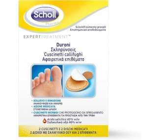 Scholl Corn and Callus Plasters - Pack of 2 Round Plasters and 2 Soft Pads