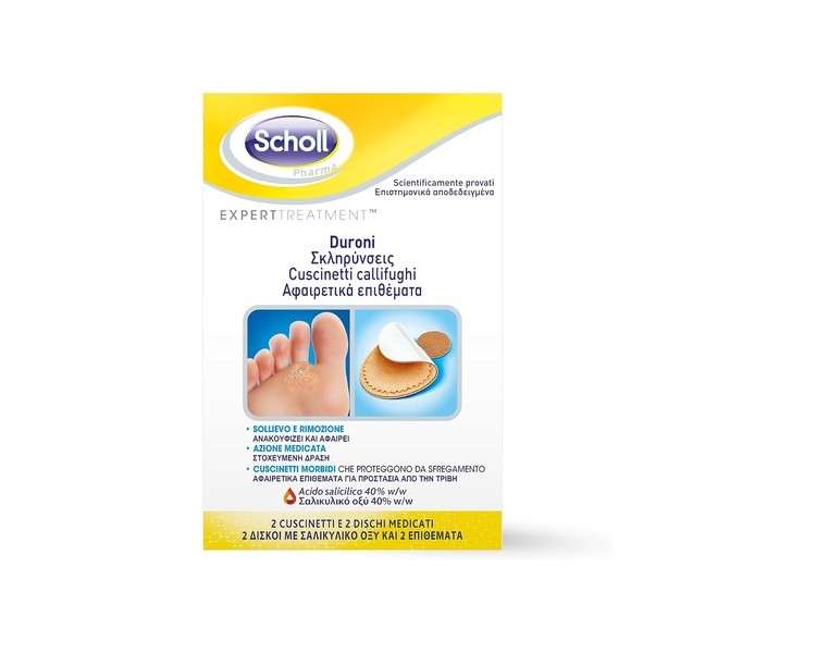 Scholl Corn and Callus Plasters - Pack of 2 Round Plasters and 2 Soft Pads