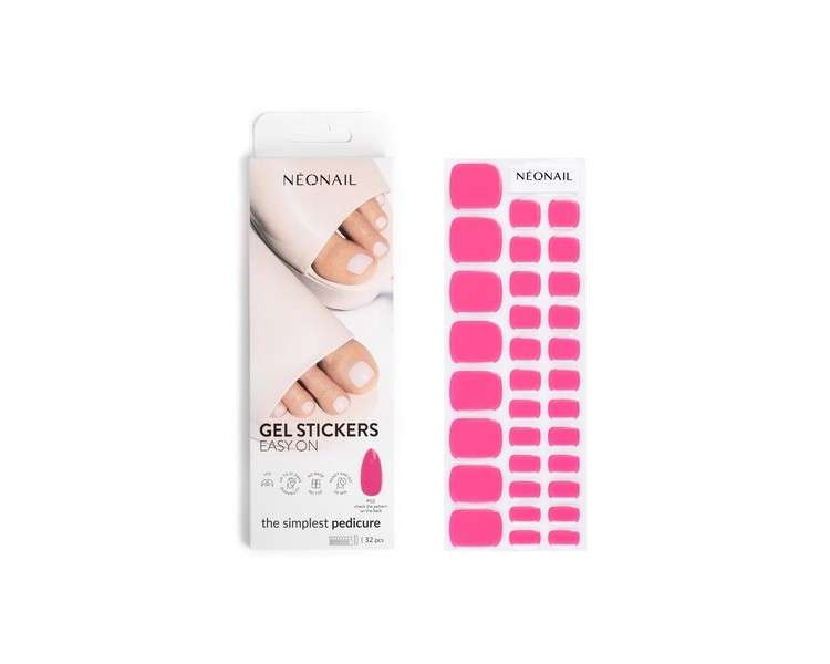 NEONAIL UV Gel Stickers Easy On P02 Pink 15 Patterns Nail Stickers Nail Polish Strips Gel Nail Stickers Foot and Hand Nail Stickers Nail Decoration Nail Design