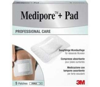 Sterile Dressing with Absorbent Pad Medipore 10x10cm - Pack of 5