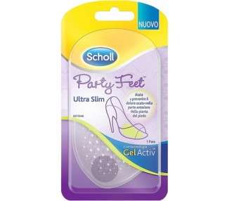 Scholl Party Feet Ultra Slim Gel Forefoot Sole Protection Pads for High Heels 1 Pair