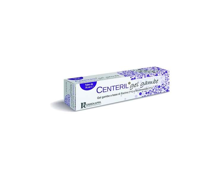 Errekappa Euroterapici Centeril Cream for Tired and Heavy Legs - Cold Gel for Swollen Legs and Circulation, Leg Drainage, Refreshing, Draining, Defatting - Helps with