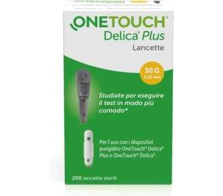Lifescan Italy Onetouch Delica Plus Lancets 200 Pieces