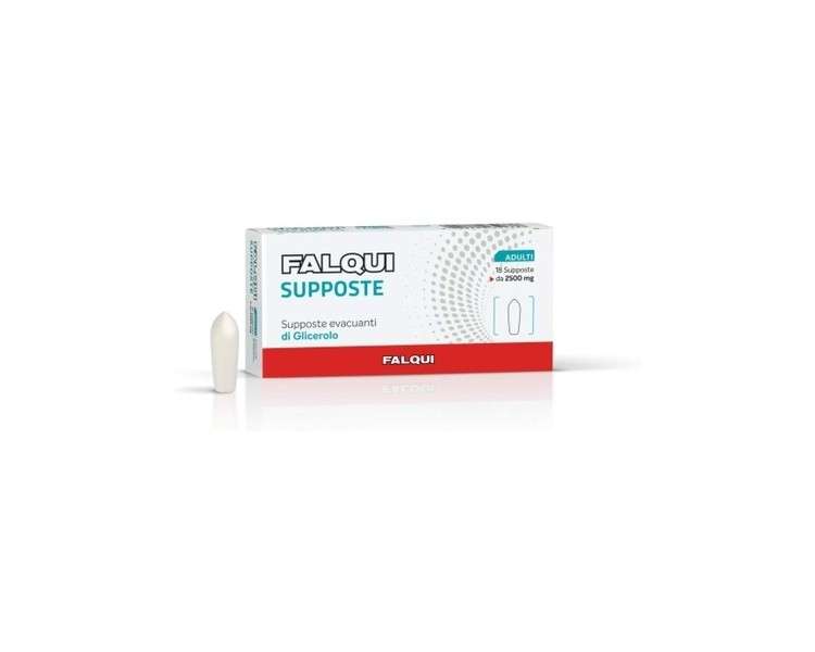 Falqui Glycerol Adult Evacuating Suppositories 18 Suppositories 2500mg