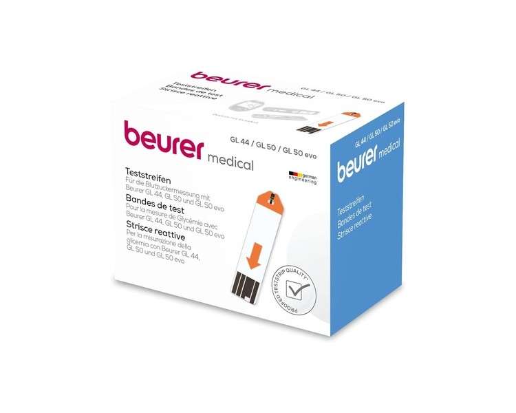 Beurer GL44/GL50 Glucose Monitor Test Strips 50 Pieces
