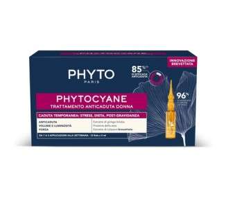 Phyto Phytocyane Optimal Treatment for Temporary Female Hair Loss 12 Vials of 5ml