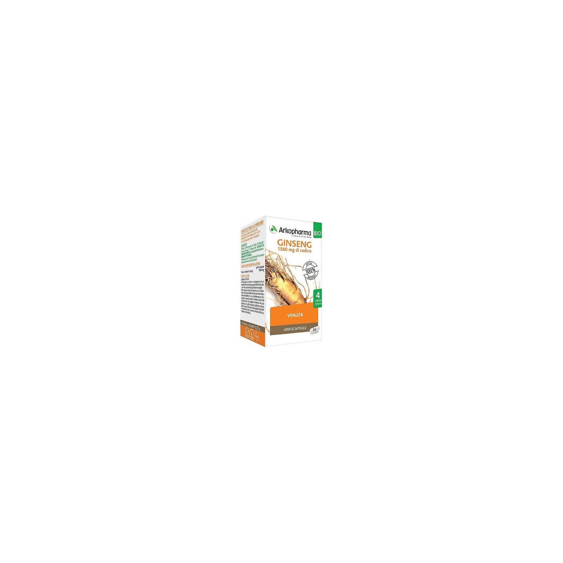 Arkocapsule Ginseng Arkopharma 45 Capsules