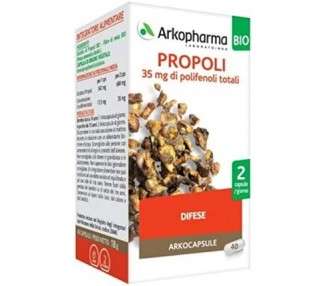 Arkopharma Arkocapsule Propolis Organic Food Supplement 40 Capsules