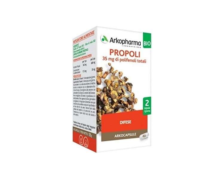 Arkopharma Arkocapsule Propolis Organic Food Supplement 40 Capsules