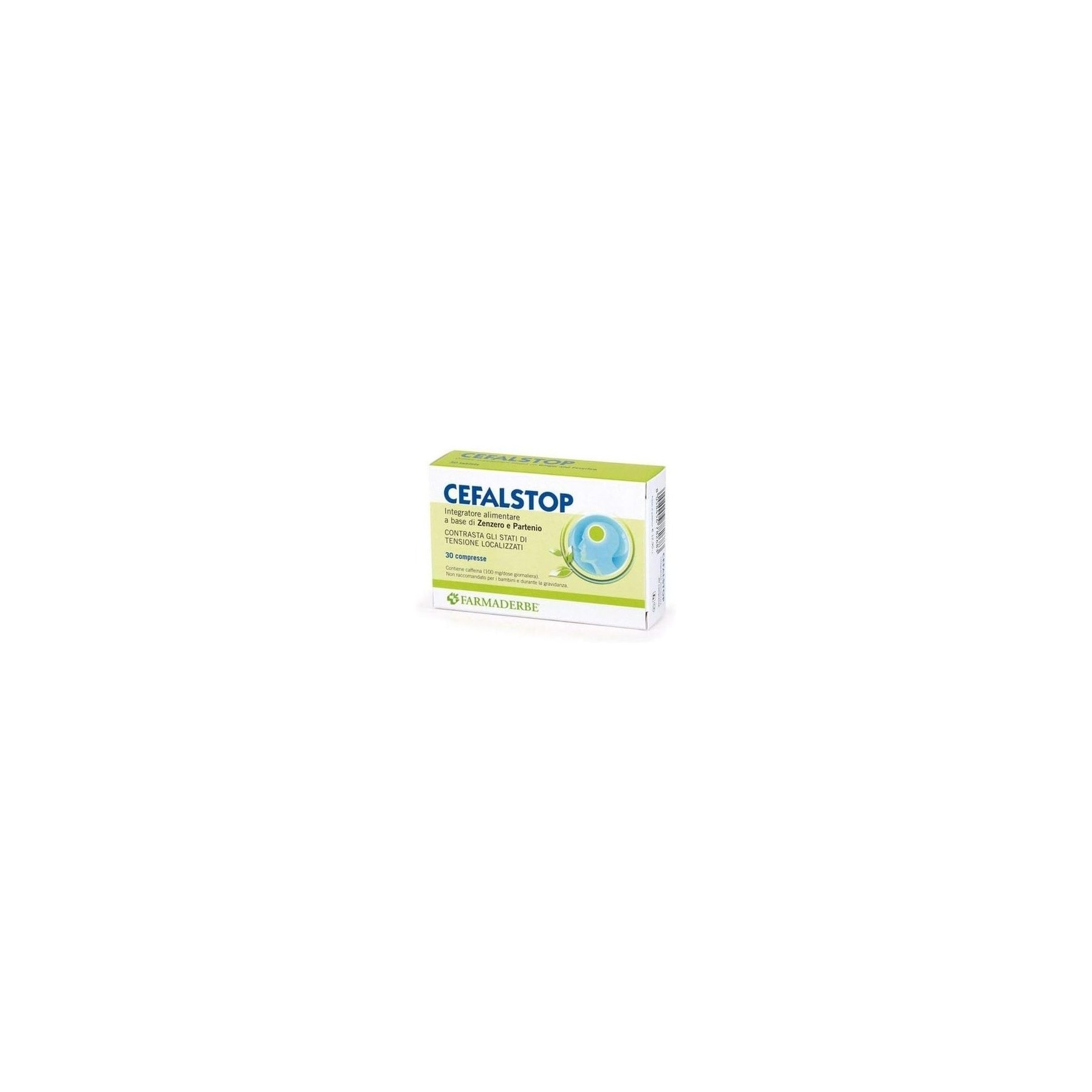 FARMADERME CEFALSTOP Integrator 30 Tablets Headache Migraine Ginger Feverfew