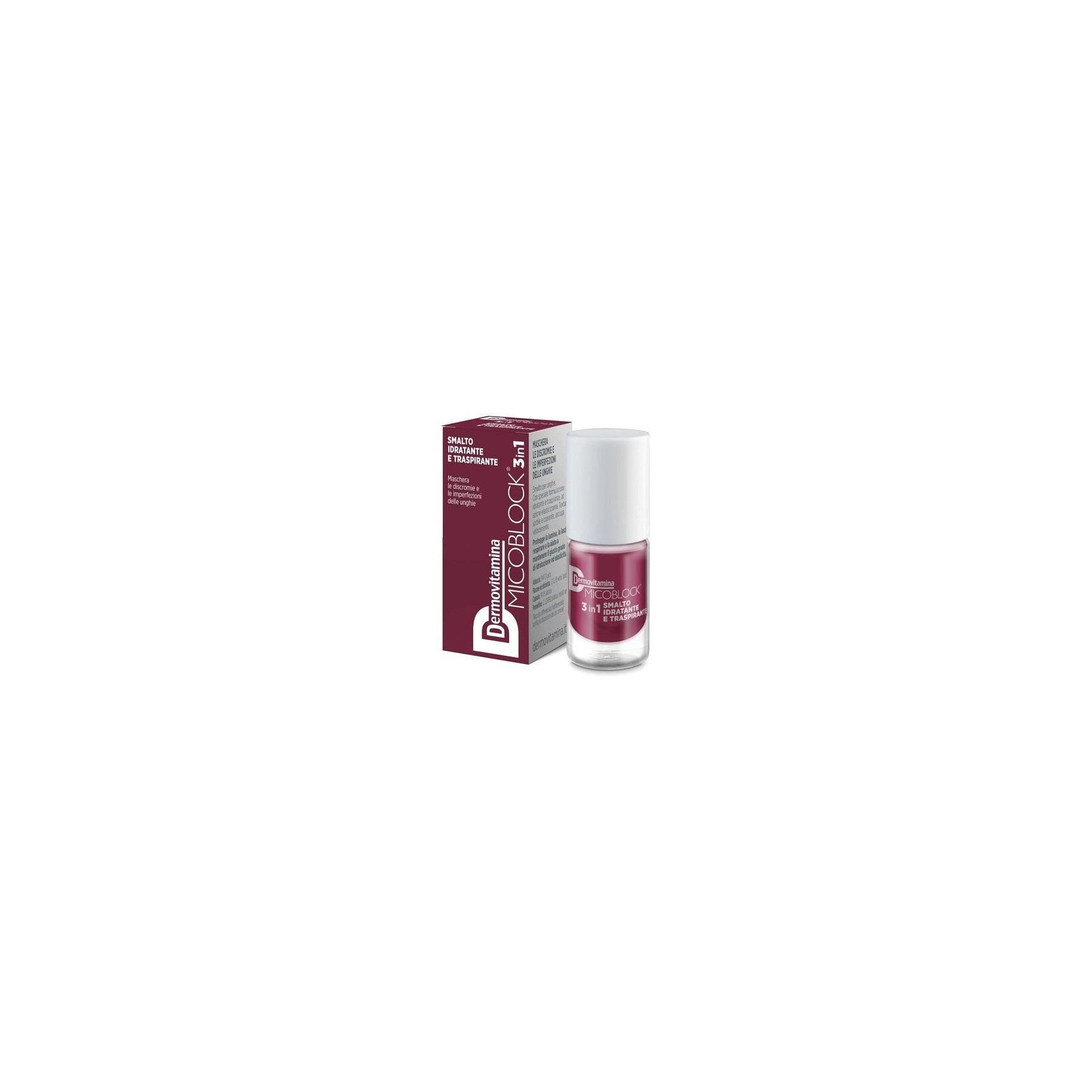Dermovitamina Micoblock 3 in 1 Breathable Nail Polish Color Bordeaux
