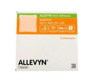 ALLEVYN Non Adhesive 15x15cm - Pack of 5
