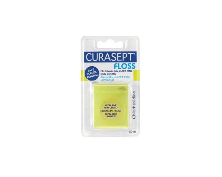 Curasept Unwaxed Ultrafine Dental Floss with CHX 50m