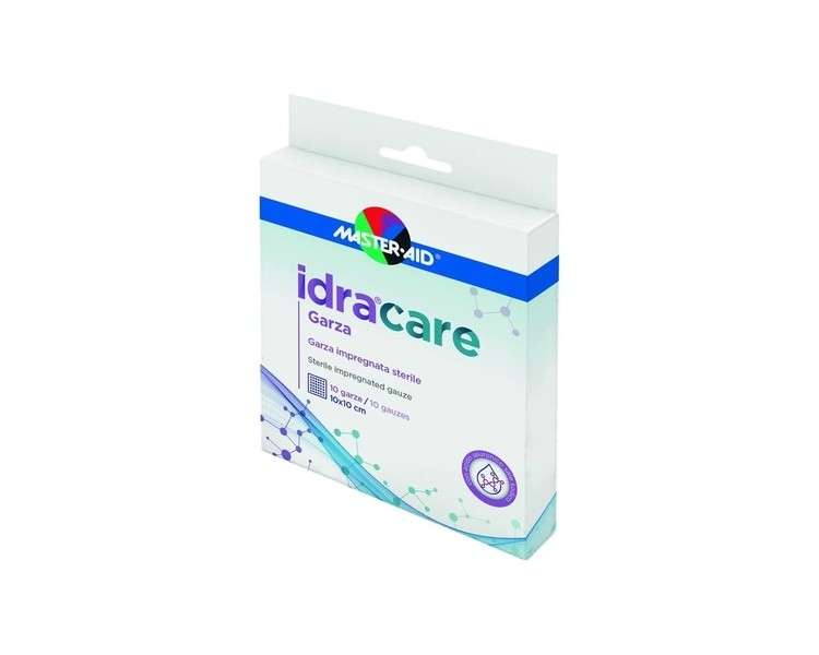 MASTER AID Hydracare Impregnated Sterile Gauze 10x10cm - Pack of 10
