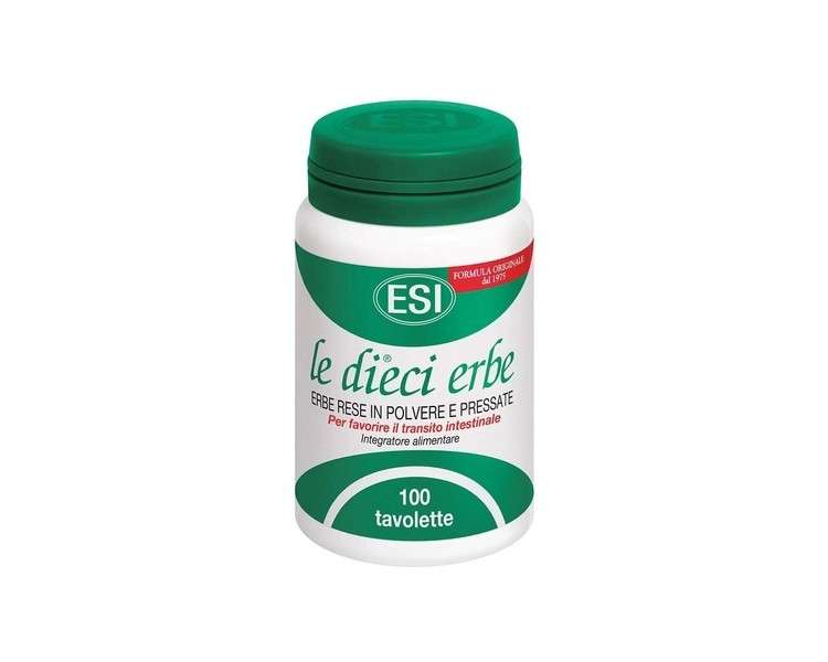 ESI The Ten Herbs 100 Tablets 40g/10 - Le Diece Erbe 100 Tablets