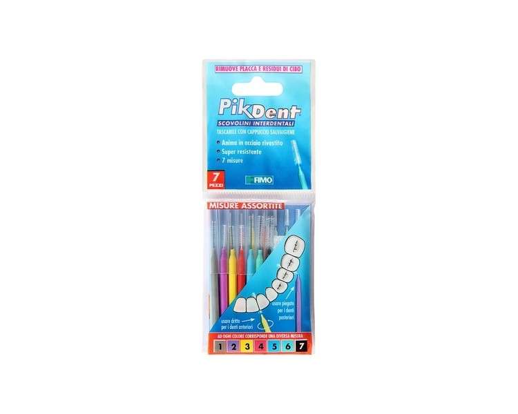 Pikdent Interdental Brushes Test and Find Your Size 7 Assorted Brushes 7 count