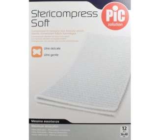 Sterile Gauze Tablets Stericompress Soft Nonwoven Fabric 36 x 40 Cm - Pack of 12