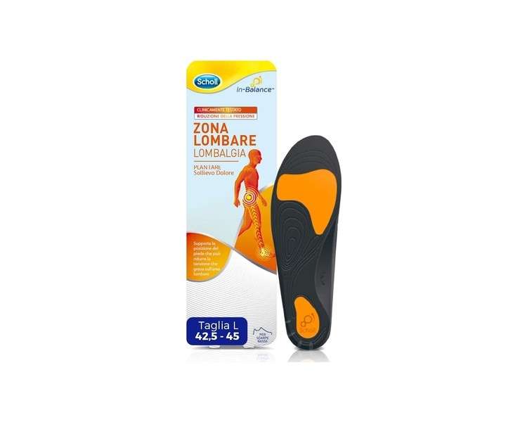 Scholl In-Balance Insoles Pain Relief for Lower Back Tension and Sciatica Size L Unisex