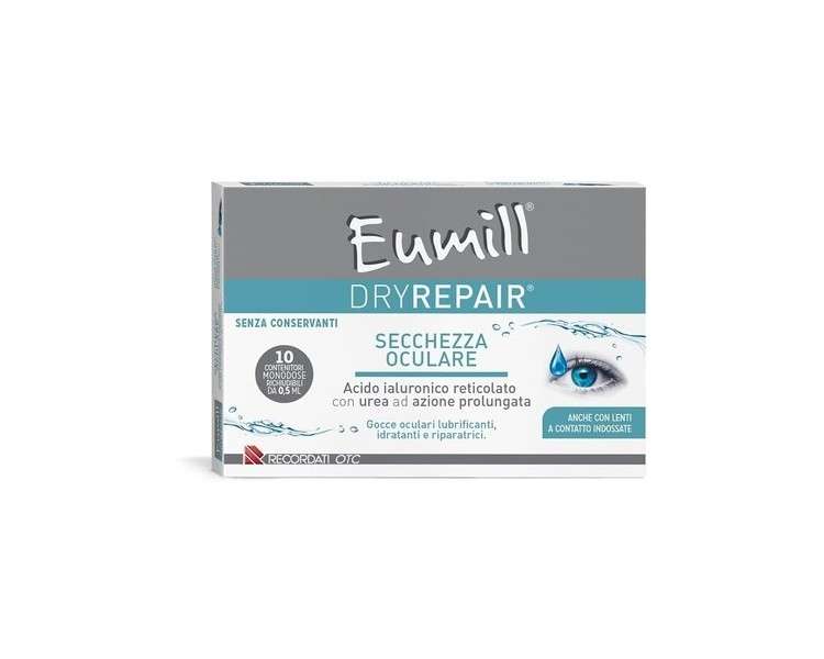 Eumill Dryrepair Eye Drops for Dry Eyes 10 Monodose 0.5ml