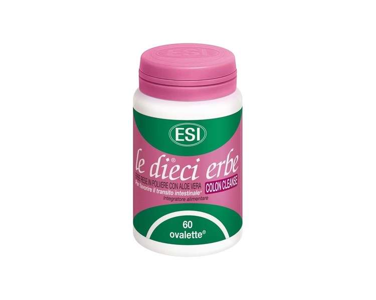 ESI Le Dieci Erbe Colon Cleanse Intestinal Regularity Supplement 60 Tablets
