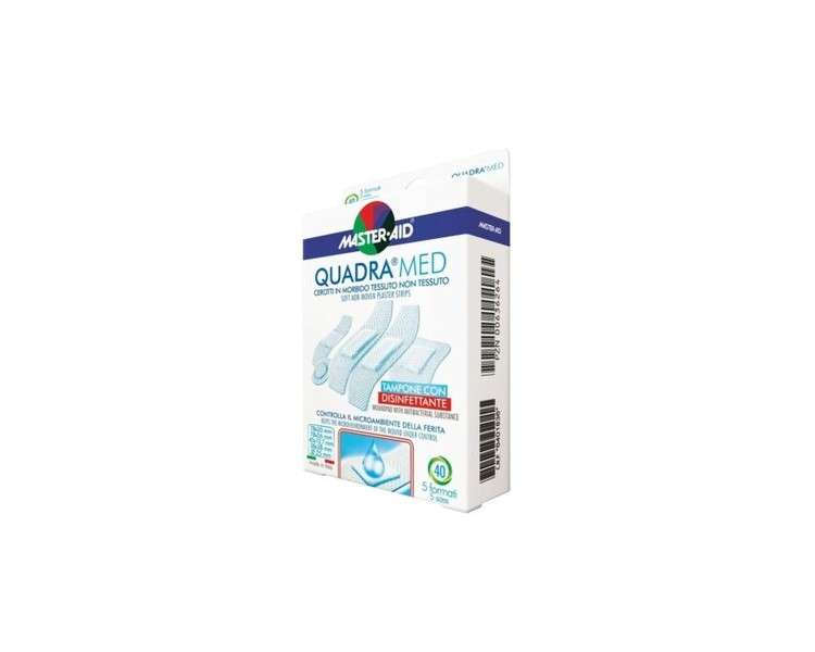 Master-Aid Quadra Med Soft Non-Woven Adhesive Pad with Disinfectant