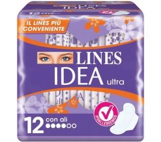 Lines Idea Ultra Sanitary Pads with Wings