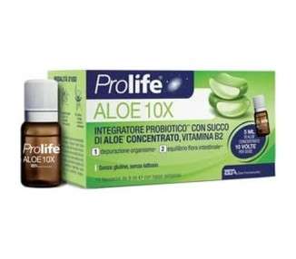 Zeta Farmaceutici Prolife Aloe 10X Probiotic Supplement 10 Vials of 8ml
