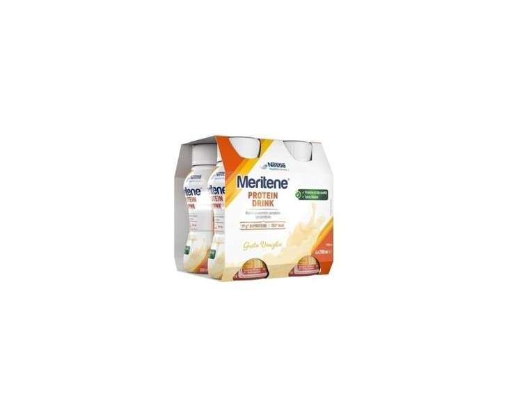 NESTLE Meritene Protein Drink Vanilla 200ml - Pack of 4