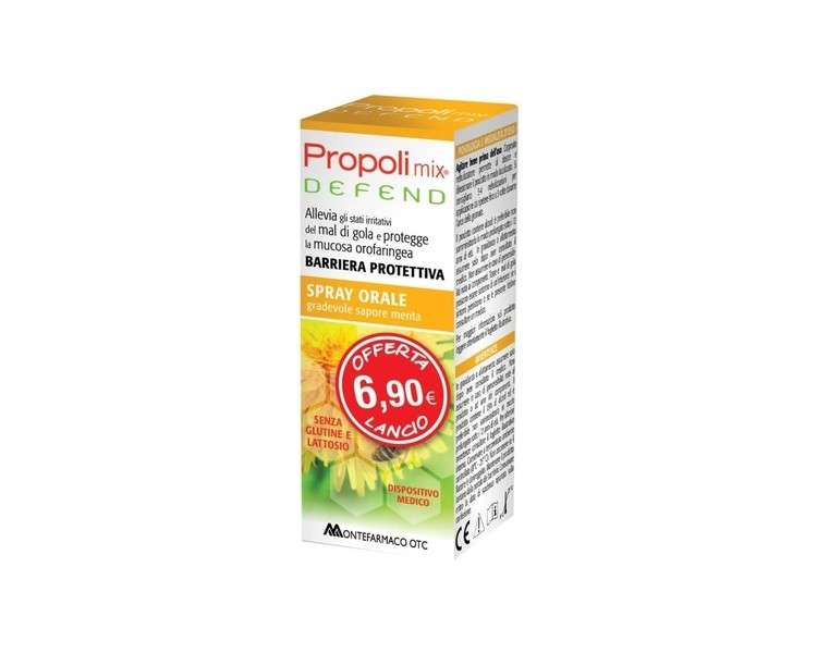 Montefarmaco Propoli Mix Defend Strong Oral Spray for Adults Throat Protection 30ml