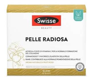 Swisse Radiant Skin Supplement - Acerola, Vitamins, Minerals, Amino Acids, and Ceramosides - Red Fruit Flavor