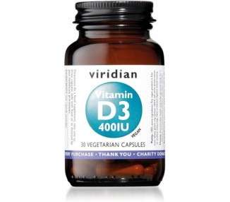 Viridian Vitamin D3 400iu Vegetarian Capsules