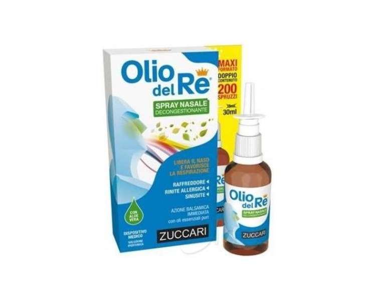 ZUCCARI Olio del Re Nasal Decongestant Spray 30 Milliliters