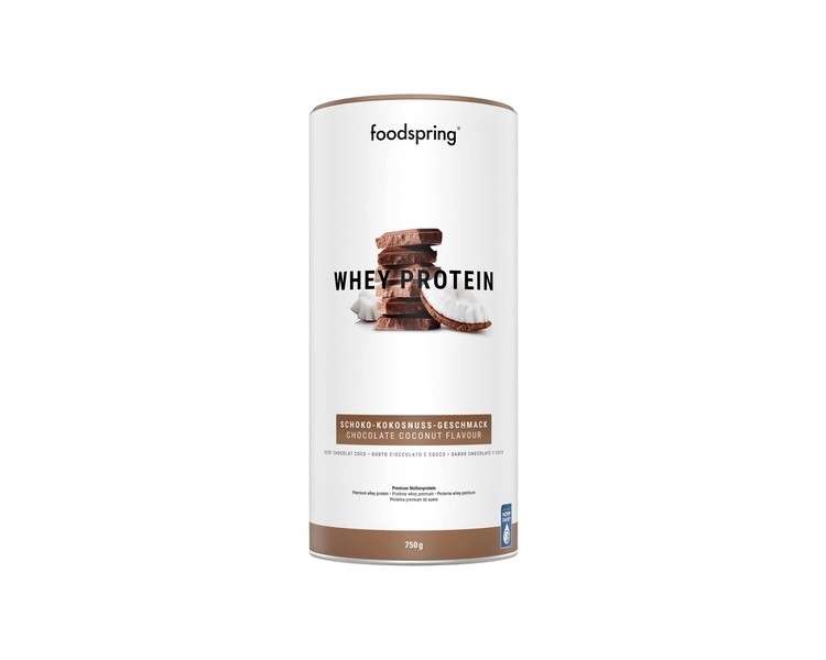 Foodspring Chocolate Coconut Whey Protein Powder 750g