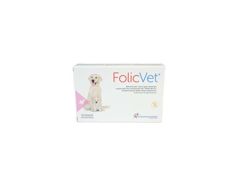 Folicvet 10.5g 15 Tablets for Dogs and Cats