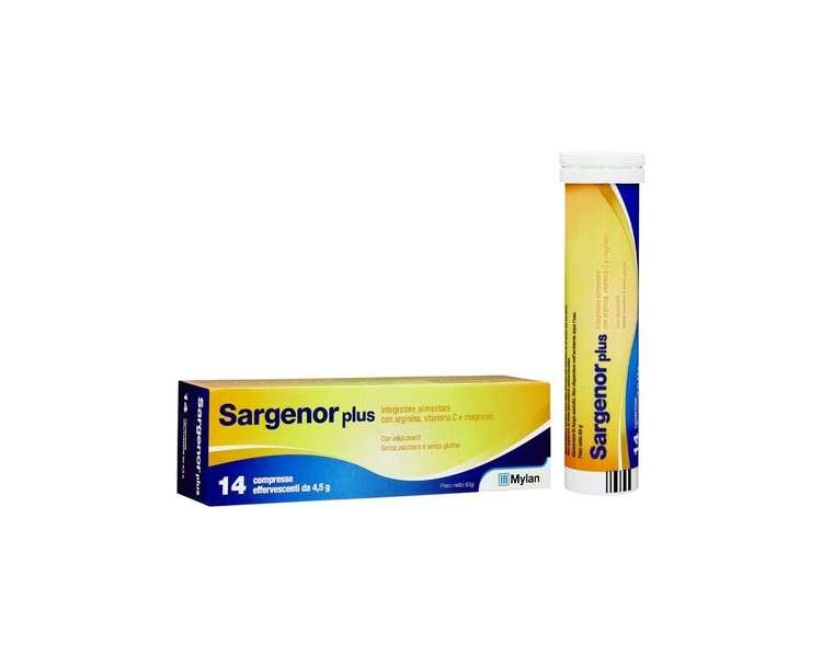 Sargenor Plus Supplement with Lemon Flavor 14 Tablets
