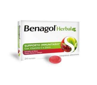 Kräuterminze Cold Cherry Benagol 24 Tablets