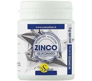 EcoSalute Zinc Gluconate Dietary Supplement 100 Tablets