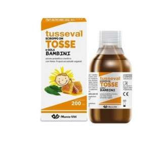 Tusseval Children's Natural Syrup Cough and Throat 200ml Honey & Propolis