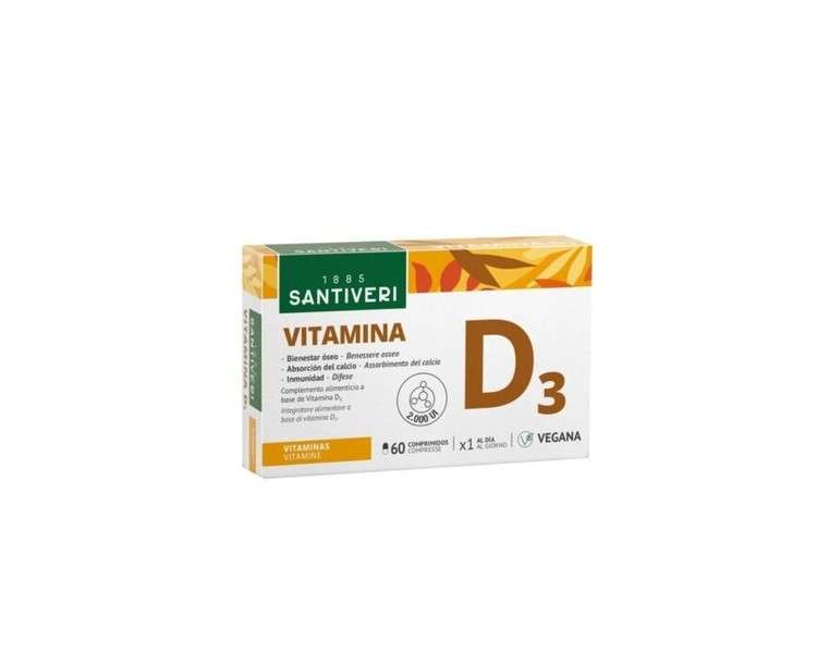 SANTIVERI Vegetable Vitamin D3 2000UI 60 Tablets