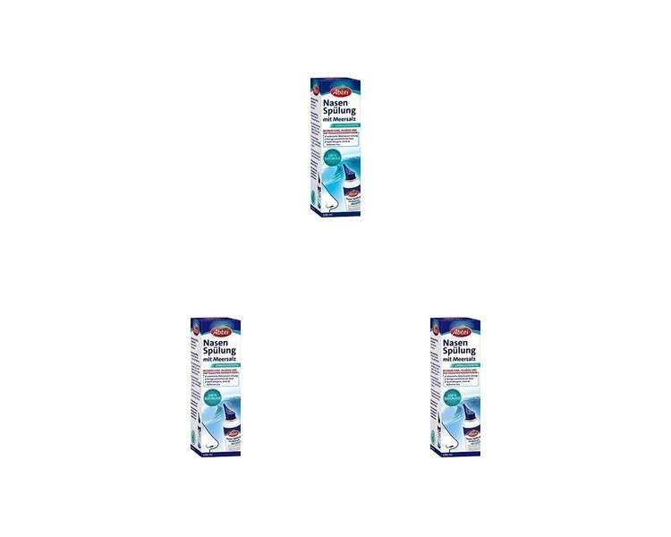 Abtei Nasal Rinse with Sea Salt Isotonic Nasal Spray with Seawater for Cold, Allergy, and Daily Nasal Hygiene 100ml