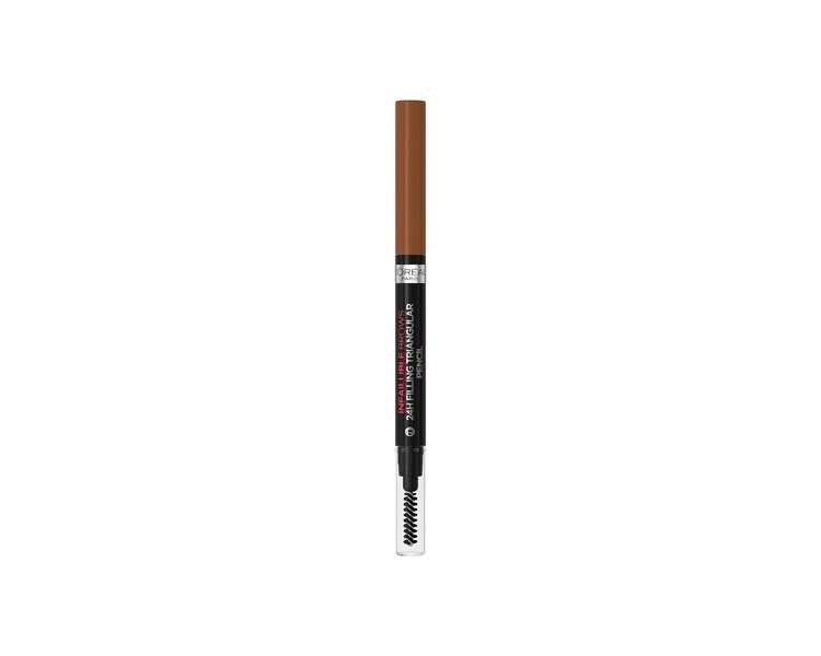 L'Oréal Paris Eyebrow Pencil with Retractable Triangular Tip for Defined and Natural Eyebrows Infaillible Brows 24h Brow Filling Triangular Pencil 5.23 Auburn 9.20g
