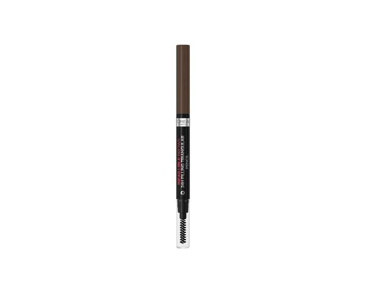 L'Oréal Paris Eyebrow Pencil with Retractable Triangular Tip for Defined and Natural Eyebrows Infaillible Brows 24h Brow Filling Triangular Pencil 1.0 Ebony